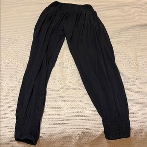 Sustainably made bamboo navy harem pants